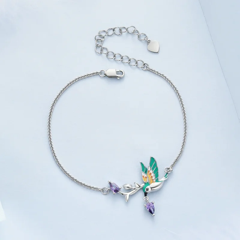 (bild till) Pandora Style Kingfisher Armband - BSB126 - View 2