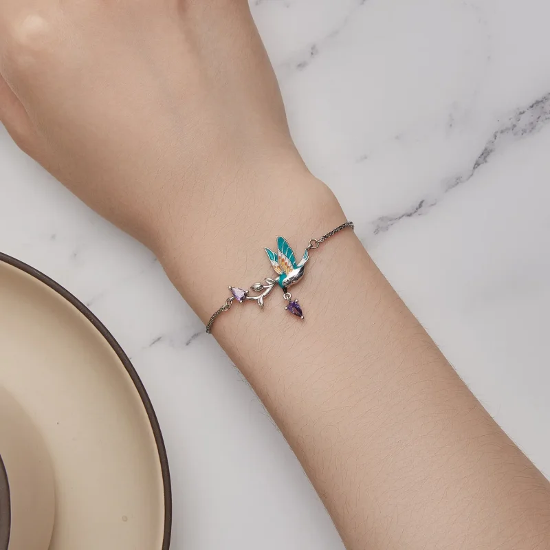 (bild till) Pandora Style Kingfisher Armband - BSB126 - View 6