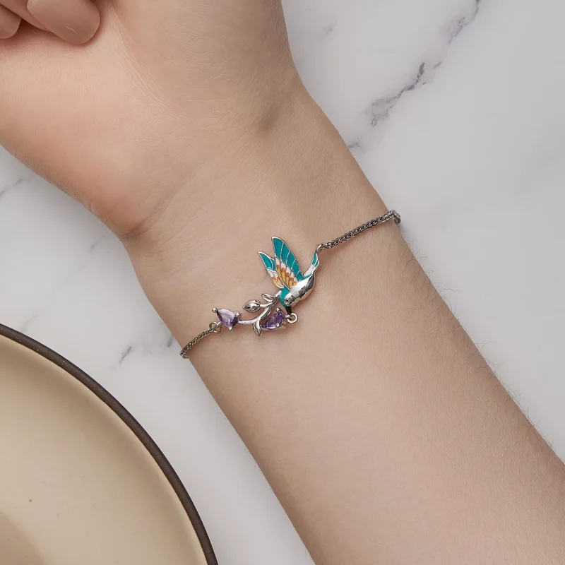 (bild till) Pandora Style Kingfisher Armband - BSB126 - View 7