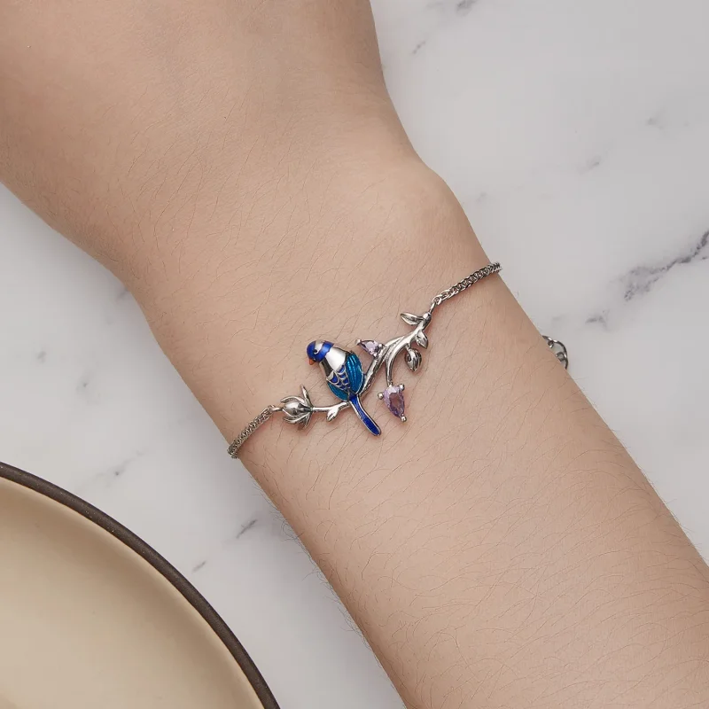 (bild till) Pandora-stil Kingfisher-armband - BSB127 - View 5
