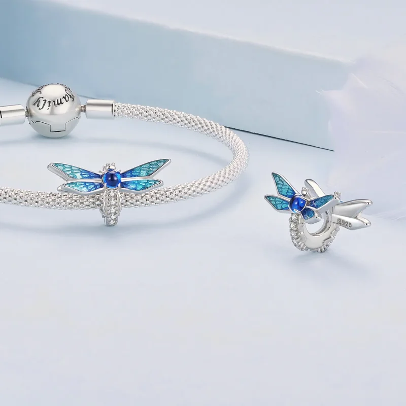 (bild till) Pandora-stil Delikat Trollslända Charm - BSC859 - View 4