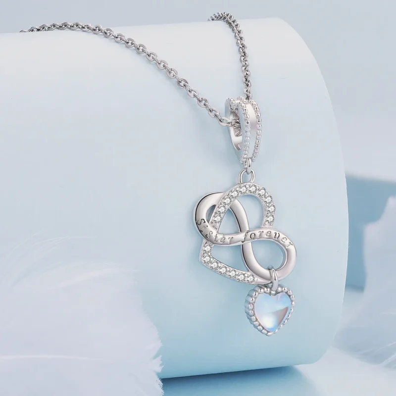 (bild till) Pandora-stil Systerhjärtahängecharm - BSC860 - View 2