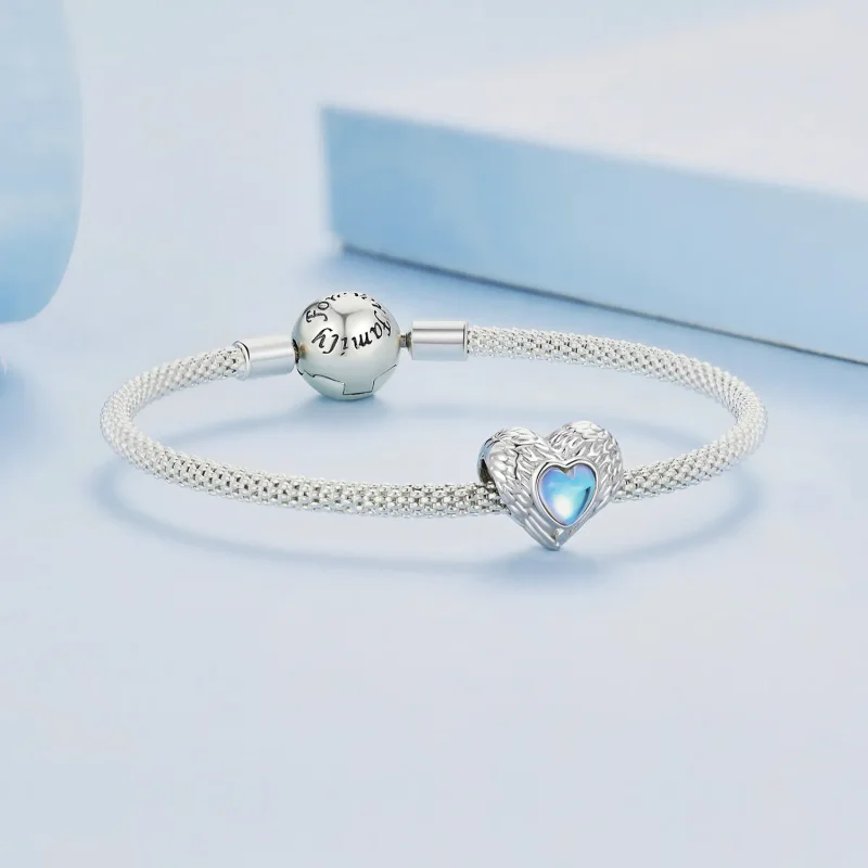 (bild till) Pandora-stil Hjärtats Vakt Charm - BSC867 - View 5