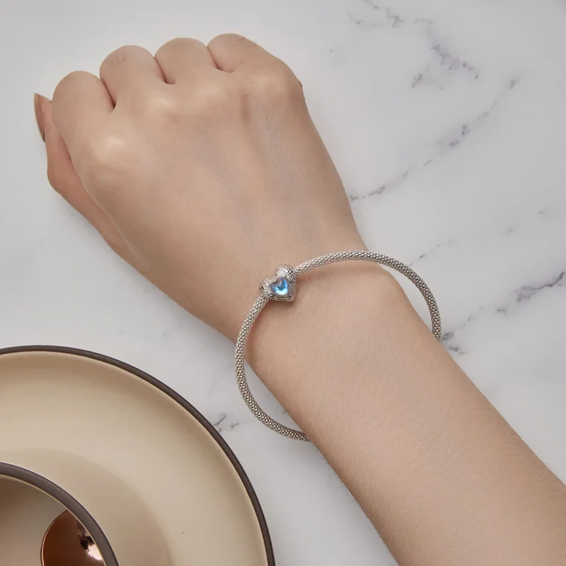 (bild till) Pandora-stil Hjärtats Vakt Charm - BSC867 - View 6