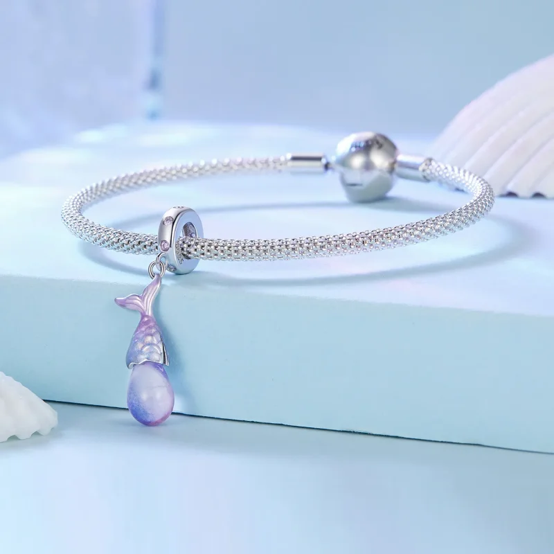 (bild till) Pandora-stil Sirenens Tårar Hänge Charm - BSC874 - View 3