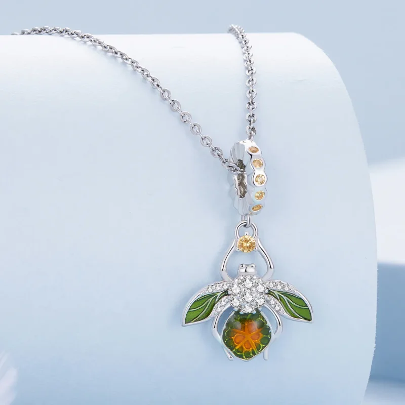 (bild till) Pandora-stil Citronbihängecharm - BSC882 - View 2