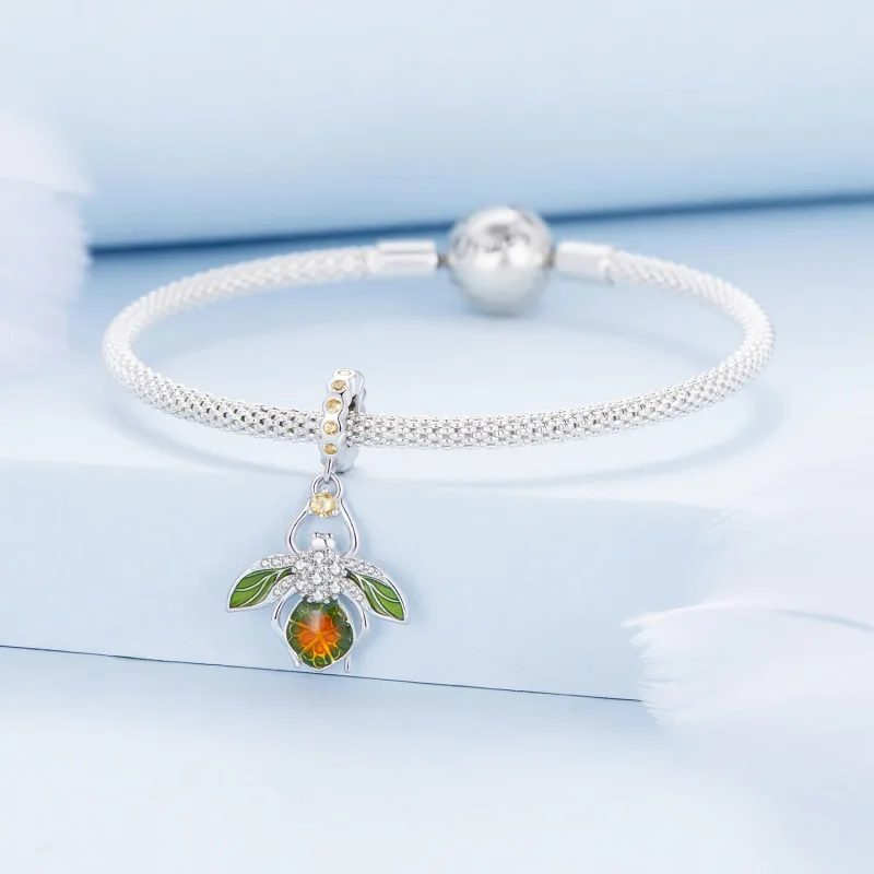 (bild till) Pandora-stil Citronbihängecharm - BSC882 - View 3