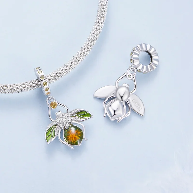 (bild till) Pandora-stil Citronbihängecharm - BSC882 - View 4