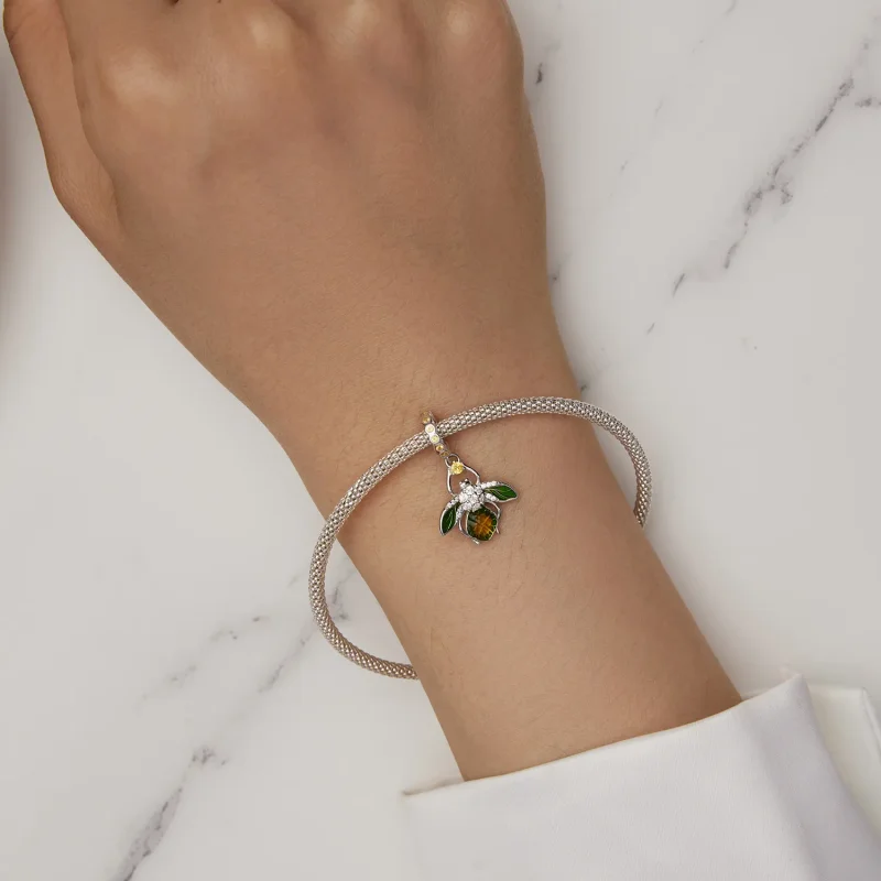 (bild till) Pandora-stil Citronbihängecharm - BSC882 - View 5
