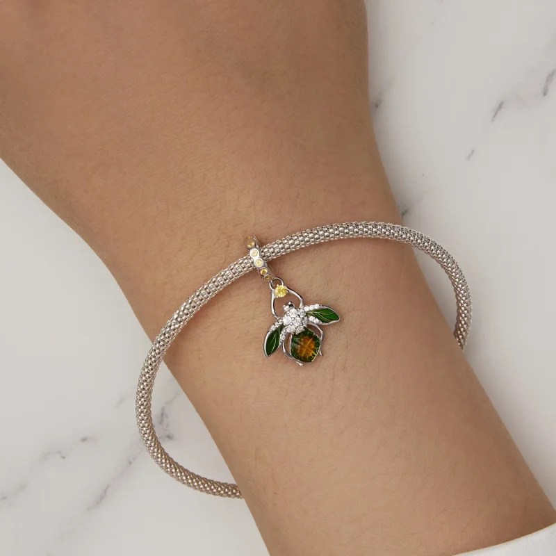 (bild till) Pandora-stil Citronbihängecharm - BSC882 - View 6