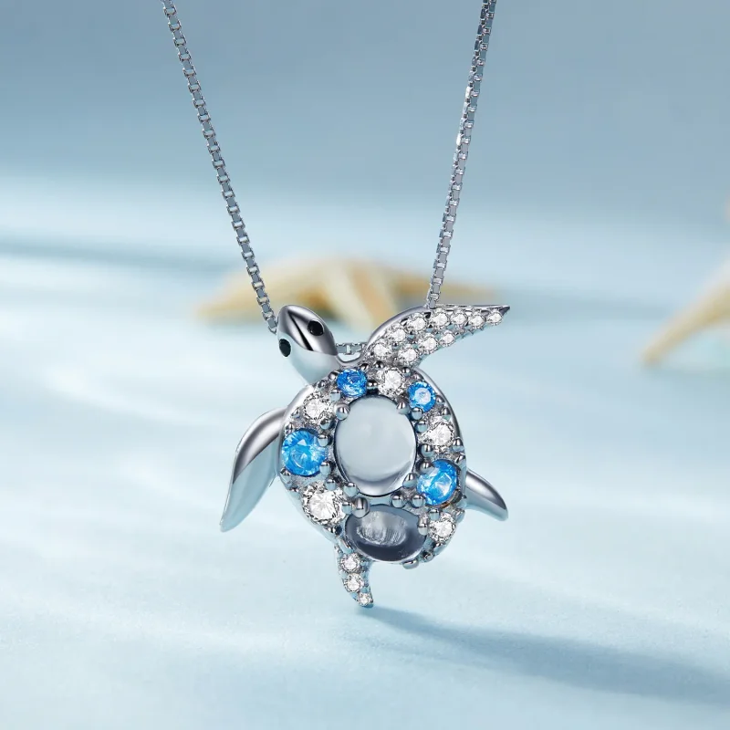 (bild till) Pandora-stil Halsband med Havssköldpadda - BSN331 - View 3