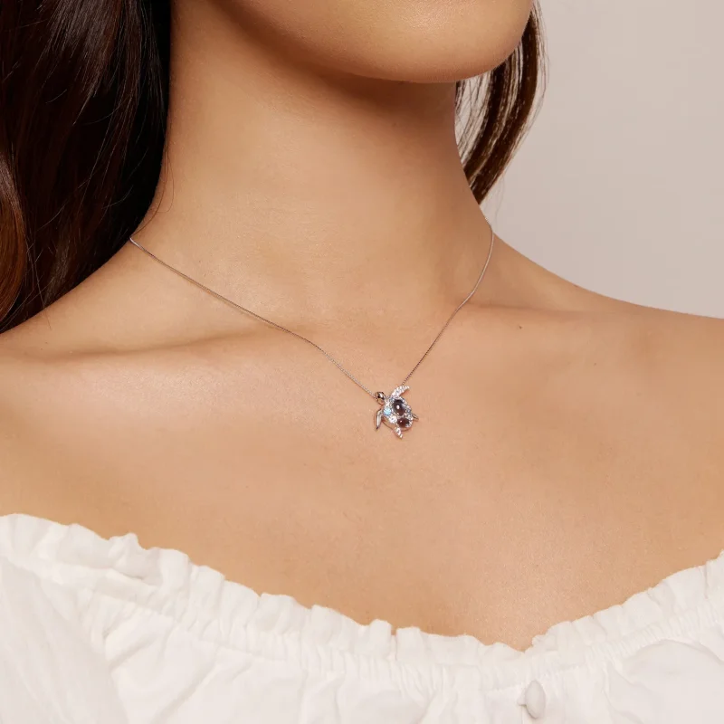 (bild till) Pandora-stil Halsband med Havssköldpadda - BSN331 - View 6