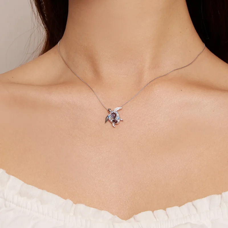 (bild till) Pandora-stil Halsband med Havssköldpadda - BSN331 - View 7