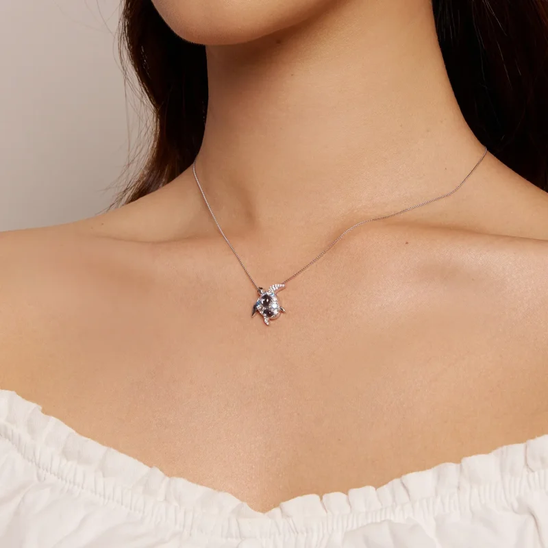 (bild till) Pandora-stil Halsband med Havssköldpadda - BSN331 - View 8
