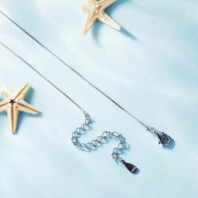 (bild till) Pandora-stil Halsband med Sjöhäst - BSN332 - View 5