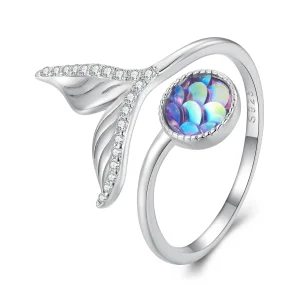 (bild till) Pandora-stil Öppen Ring med Fisksvansdesign - BSR429
