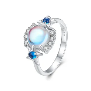 (bild till) Pandora-stil Gradient Moonstone Sjöstjärnering - BSR446