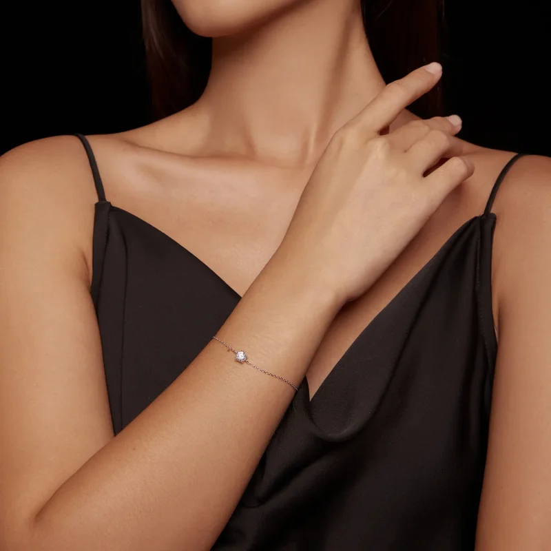 (bild till) Pandora-stil Glittrande Moissanite Armband - MSB001 - View 6