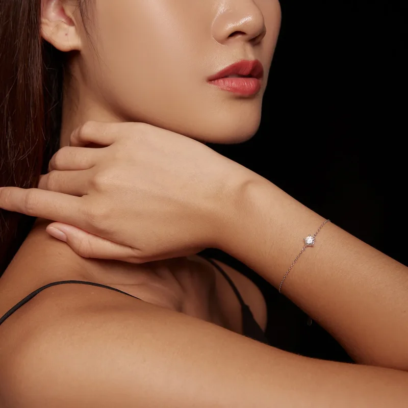 (bild till) Pandora-stil Glittrande Moissanite Armband - MSB001 - View 8