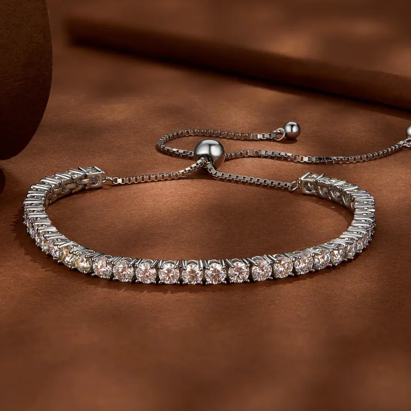 (bild till) Pandora-stil Fin Moissanite Armband - MSB005 - View 2