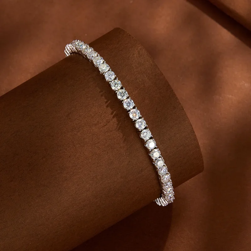 (bild till) Pandora-stil Fin Moissanite Armband - MSB005 - View 3