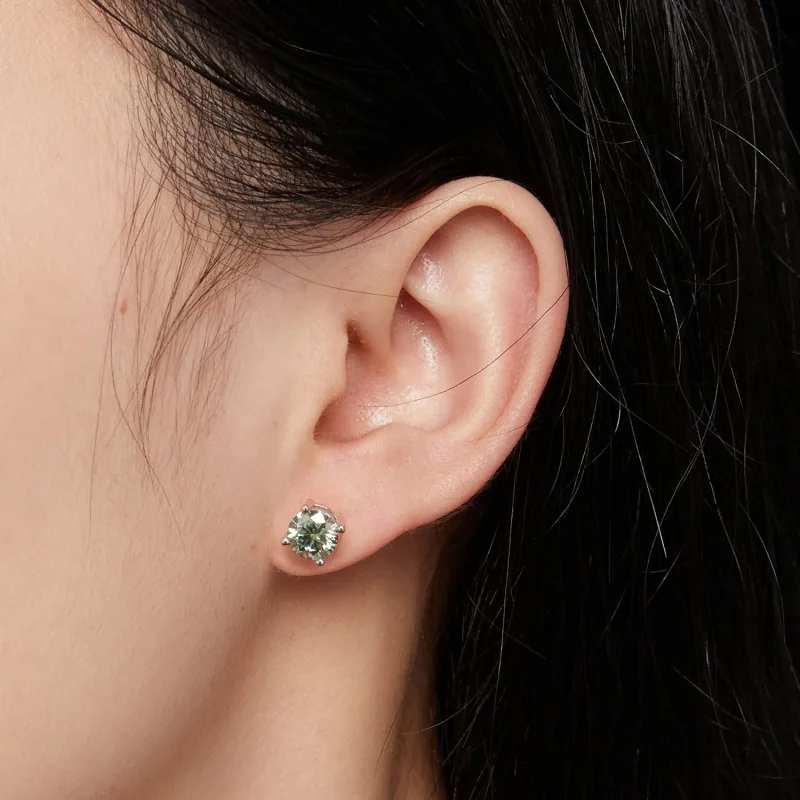 (bild till) Pandora-stil Enkarat Fyrklo Moissanite-stenfästen - MSE003-CFL - View 4
