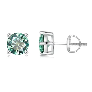 (bild till) Pandora-stil Enkarat Fyrklo Moissanite-stenfästen - MSE003-CFL