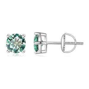 (bild till) Pandora-stil 0,5 karat Fyrklo Moissanite Örhängen - MSE003-CFS