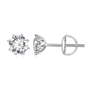 (bild till) Pandora-stil 1 karat Moissanite-stiftöronhängen - MSE019-L