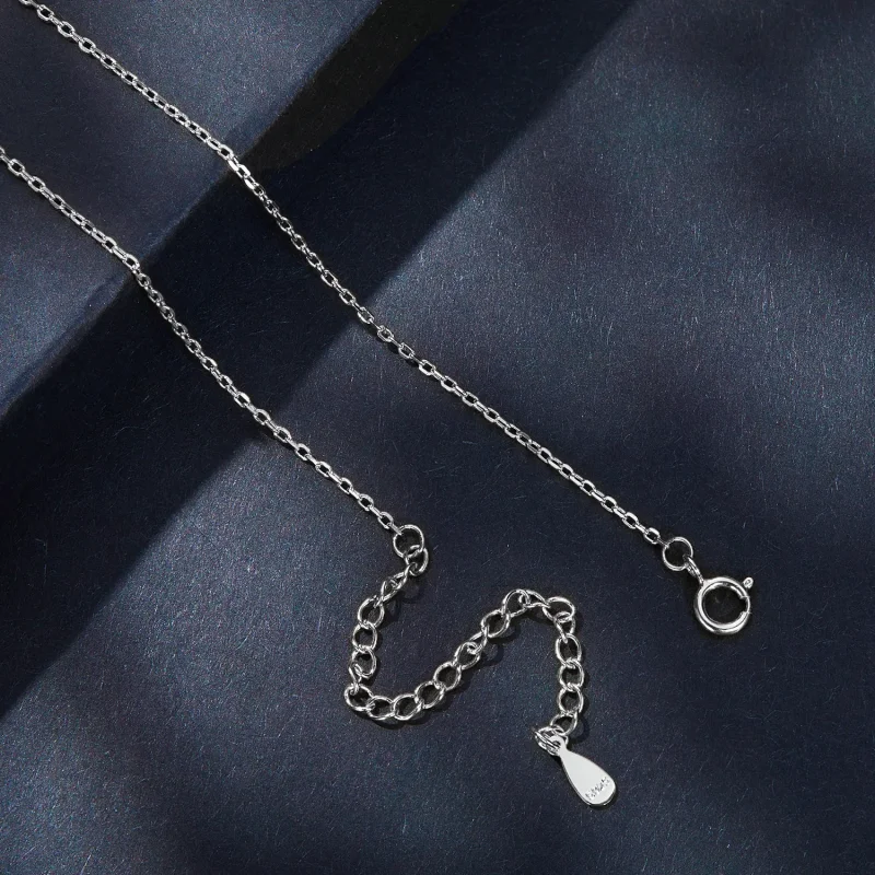 (bild till) Pandora-stilshalsband med lyxig Moissanite - MSN006-A - View 5