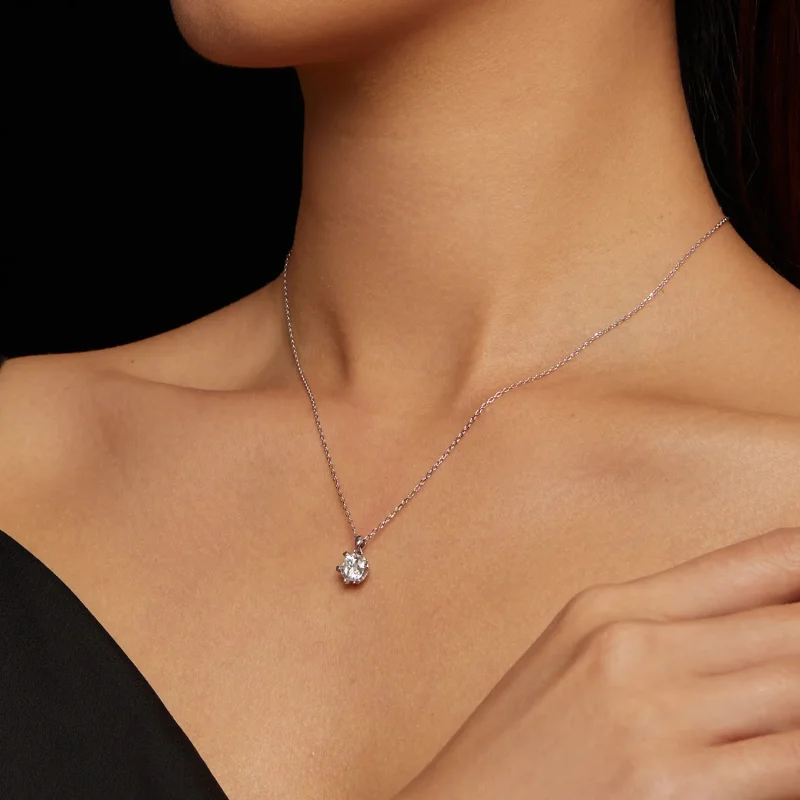 (bild till) Pandora-stilshalsband med lyxig Moissanite - MSN006-A - View 7