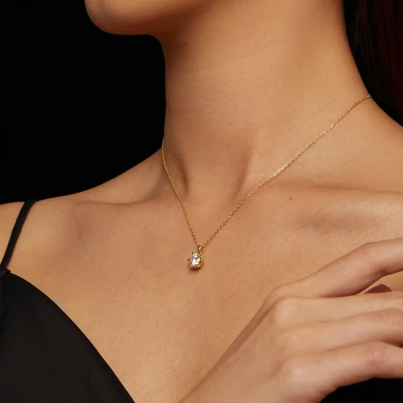 (bild till) Pandora-stilshalsband med lyxig moissanite - MSN006-B - View 8