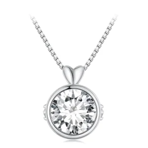 (bild till) Pandora-stilshalsband med 1 karaft moissanite - MSN013