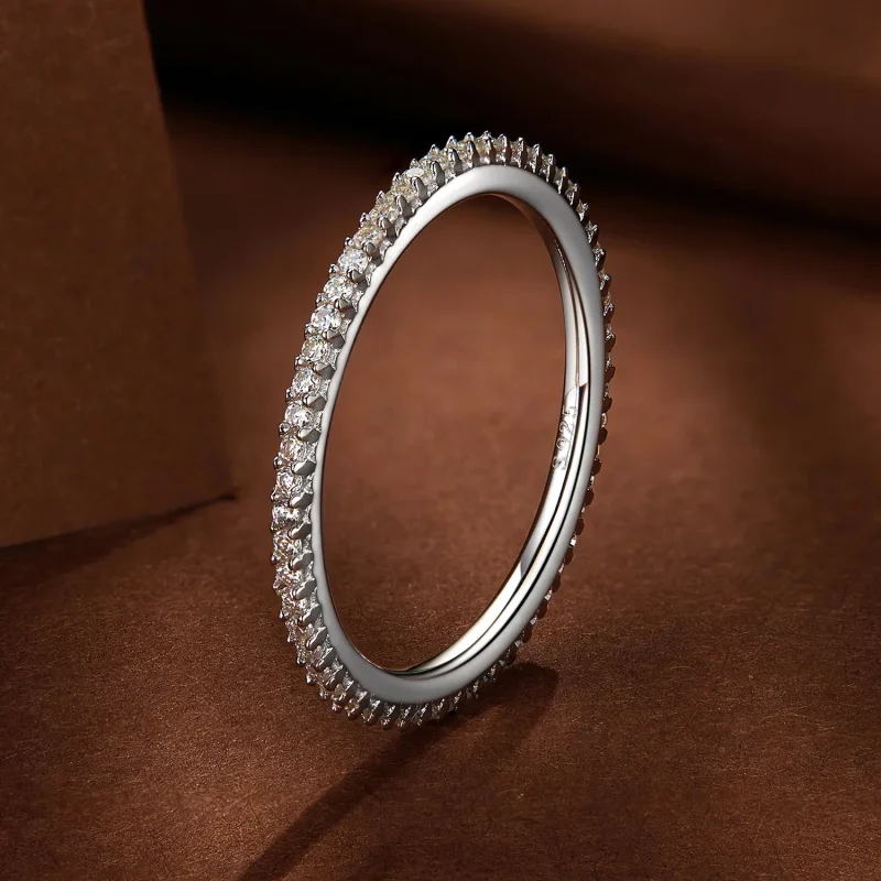 (bild till) Pandora-stil Moissanitring - MSR027 - View 2
