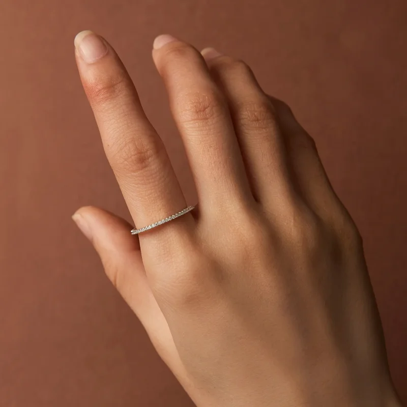 (bild till) Pandora-stil Moissanitring - MSR027 - View 6