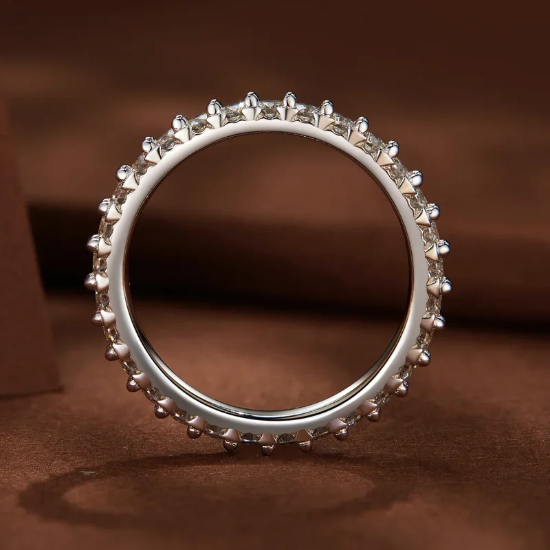 (bild till) Pandora-stil Fin Moissanite Diamantring - MSR028 - View 4