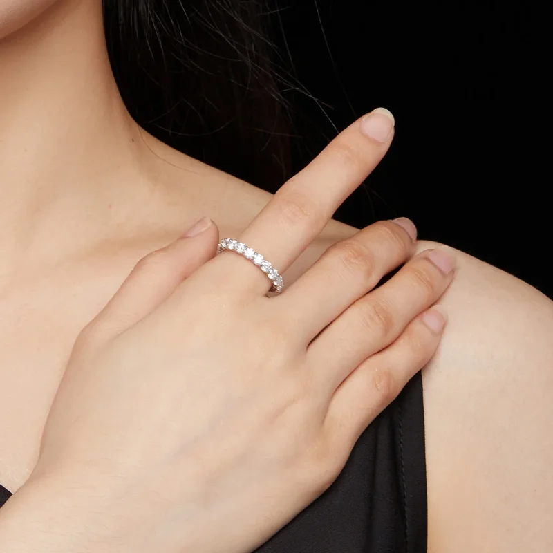 (bild till) Pandora-stil Fin Moissanitring - MSR029 - View 5