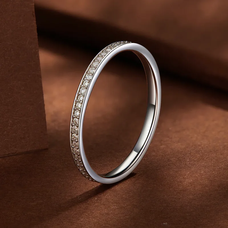 (bild till) Pandora-stil Infattad Moissanitring - MSR030 - View 2
