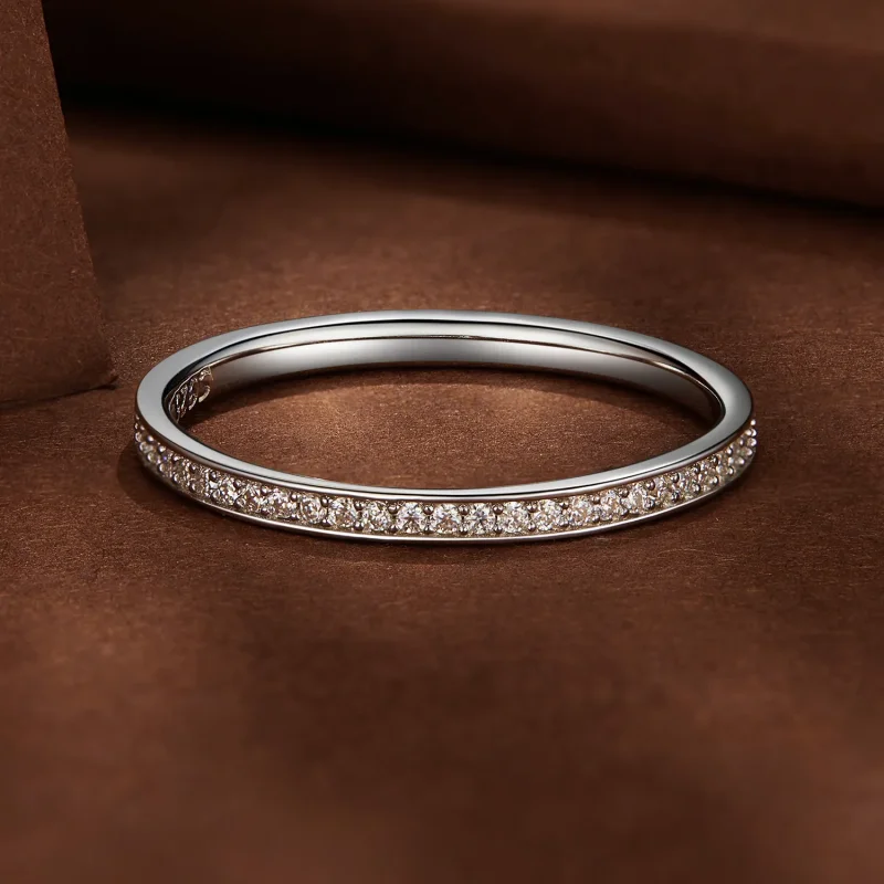 (bild till) Pandora-stil Infattad Moissanitring - MSR030 - View 3