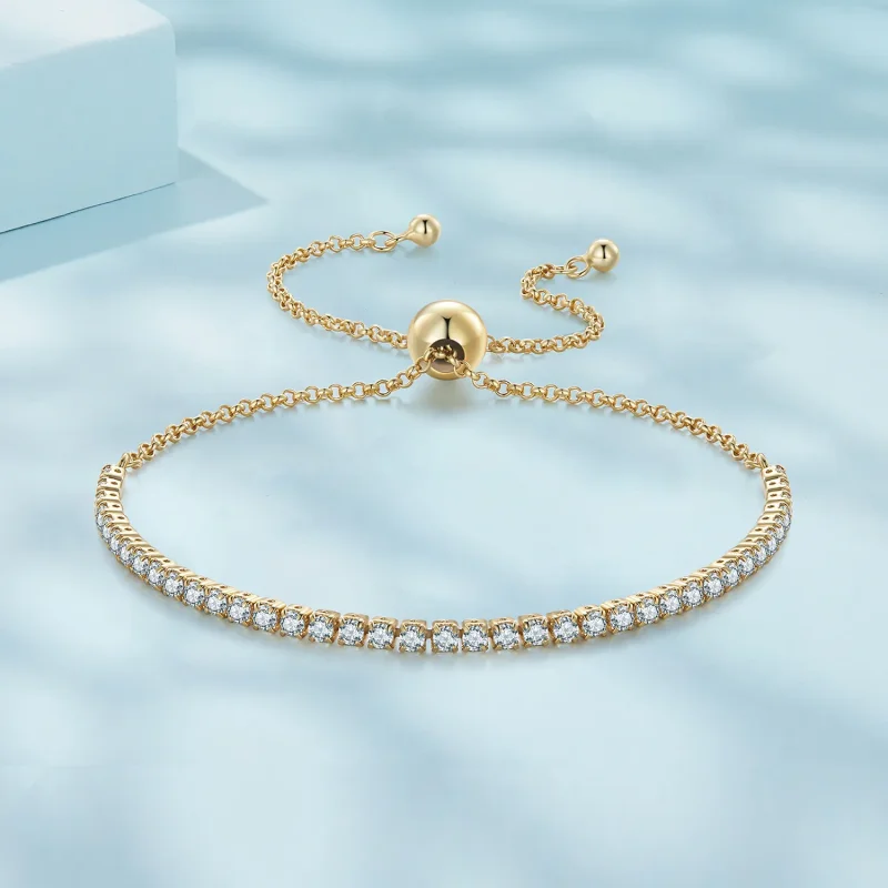 (bild till) Pandora-stil Kärleksfullt förgyllt armband - SCB029-B - View 3