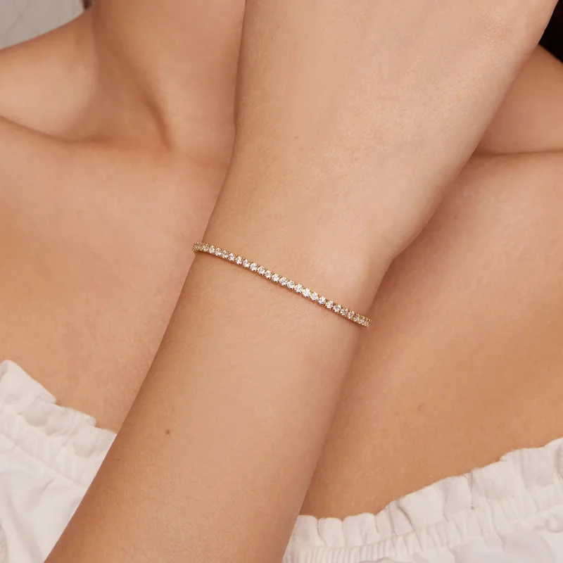 (bild till) Pandora-stil Kärleksfullt förgyllt armband - SCB029-B - View 5