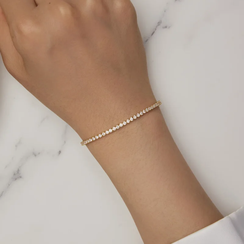 (bild till) Pandora-stil Kärleksfullt förgyllt armband - SCB029-B - View 7