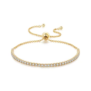 (bild till) Pandora-stil Kärleksfullt förgyllt armband - SCB029-B