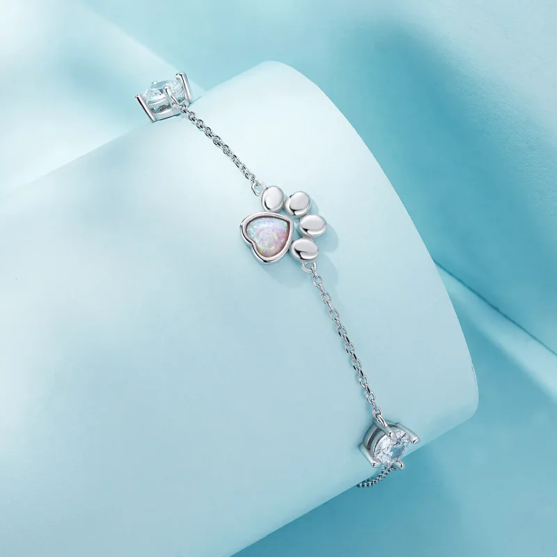 (bild till) Pandora-stil Opal Tassavtrycksarmband - SCB256 - View 3