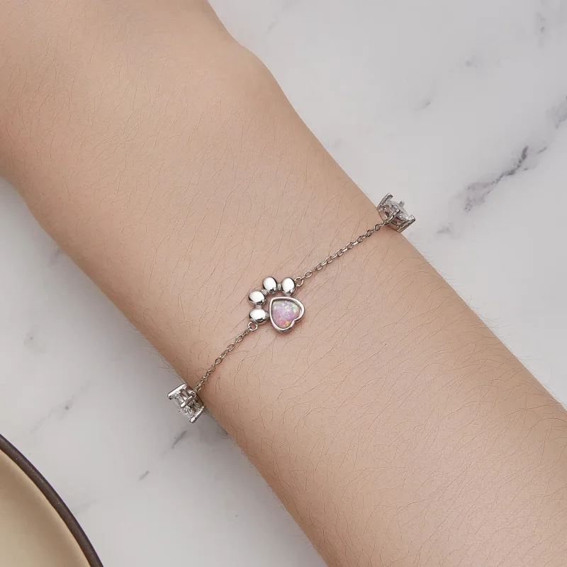 (bild till) Pandora-stil Opal Tassavtrycksarmband - SCB256 - View 5
