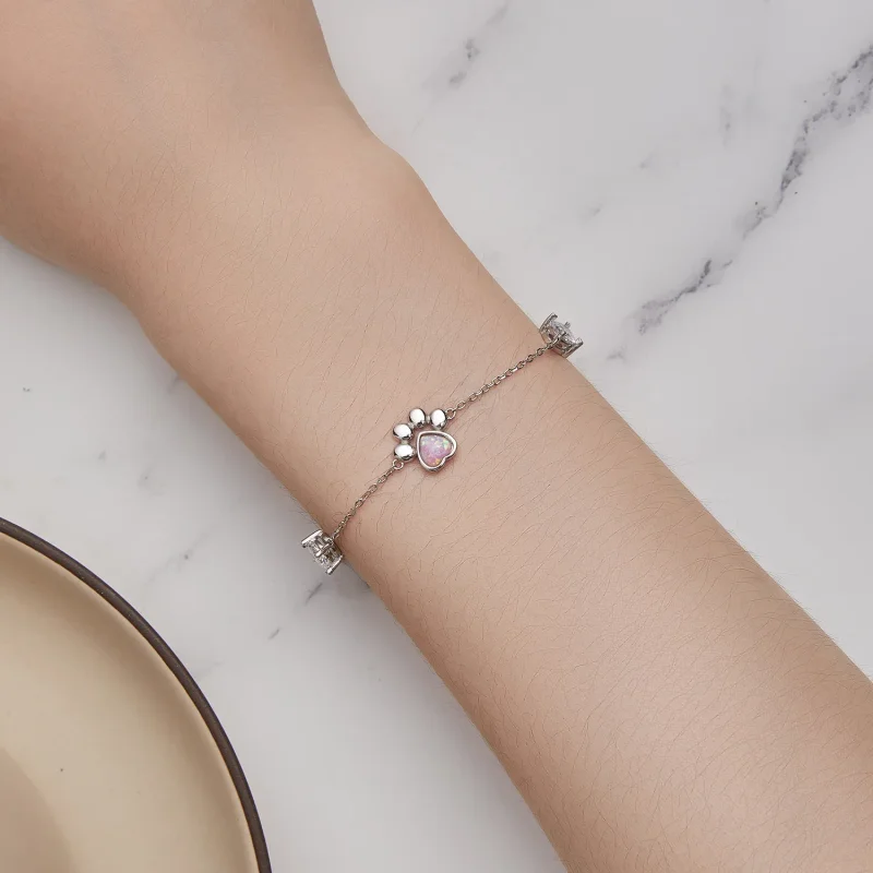 (bild till) Pandora-stil Opal Tassavtrycksarmband - SCB256 - View 6