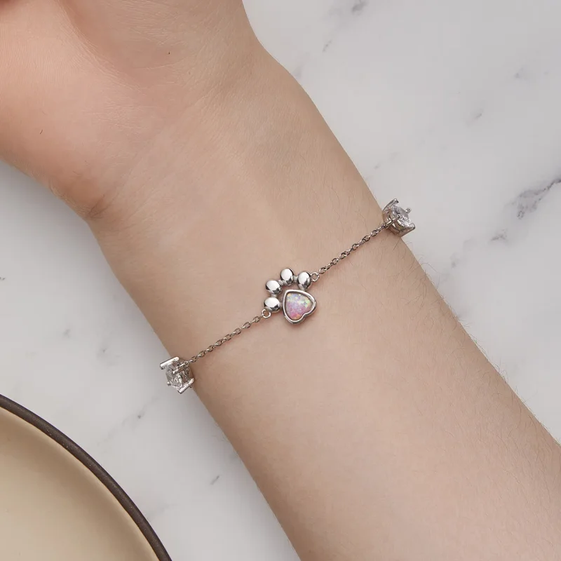 (bild till) Pandora-stil Opal Tassavtrycksarmband - SCB256 - View 7