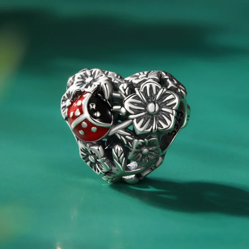 (bild till) Pandora-stil Lucky Ladybug Charm - SCC2524 - View 2