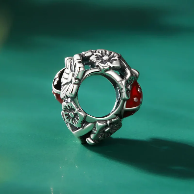 (bild till) Pandora-stil Lucky Ladybug Charm - SCC2524 - View 3