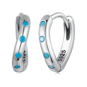(bild till) Pandora Style Wave Hoops-örhängen - SCE1593